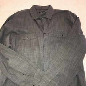 Alfani Men's Dress Shirt Regular Fit Charcoal XL